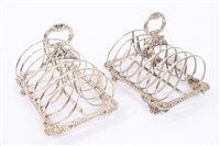 Lot 533 - Matched pair of George IV / Victorian silver...