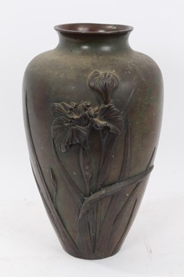 Lot 310 - Late 19th century Japanese bronze vase