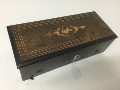 Lot 47 - Victorian music box in rosewood case