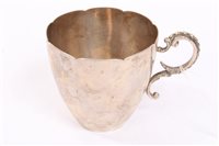 Lot 535 - White metal cup or beaker of conical form,...