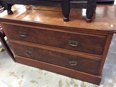 Lot 1024 - Edwardian walnut chest of two drawers