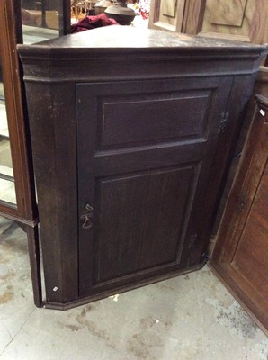 Lot 1038 - Georgian oak corner cupboard