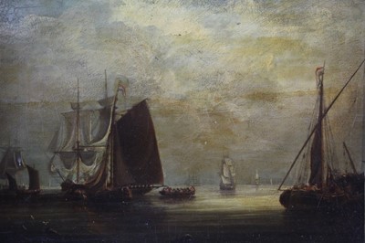 Lot 320 - Early 19th century English School oil on board - Ships