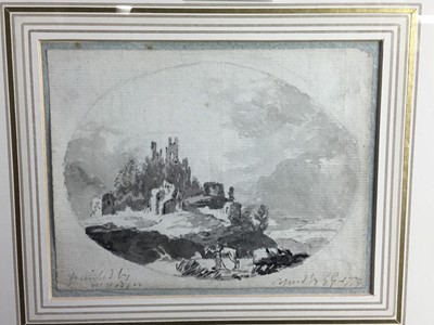 Lot 253 - 18th century sepia watercolour signed G.G dated 1779