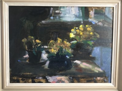 Lot 252 - Nat Young - oil on canvas still life