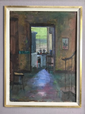 Lot 251 - Nat Young oil on canvas board - kitchen