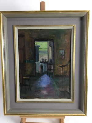 Lot 251 - Nat Young oil on canvas board - kitchen