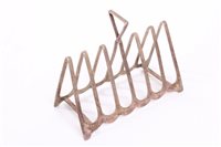 Lot 543 - 1930s silver six-division toast rack with...