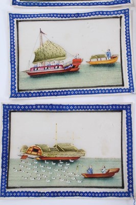 Lot 313 - Good large collection of 19th century Chinese paintings on rice paper