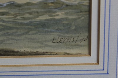 Lot 244 - Lennard Lewis 1826-1913 watercolour - coastal landscape