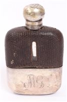 Lot 545 - Victorian silver mounted spirit flask with...