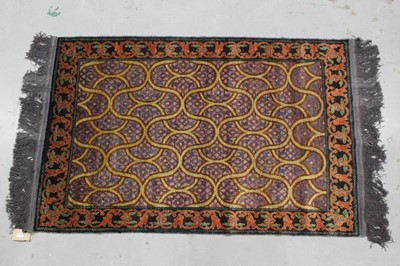 Lot 881 - Khorozem Uzbek hand woven silk rug in ancient Timurid design