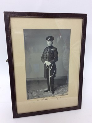 Lot 37 - H.R.H. Prince Arthur Duke of Connaught and Strathearn , fine signed presentation portrait photograph of the Duke in the uniform of Colonel of the Grenadier Guards, signed in ink ' Arthur 1928 ' in...