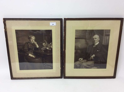 Lot 39 - Lady Victoria Yarborough, third Countess of Yarborough (1841-1927) and her second husband John Maunsell Richardson Esq JP, DL ( 1846-1912) - pair portrait photographs signed by Lady Victoria and da...