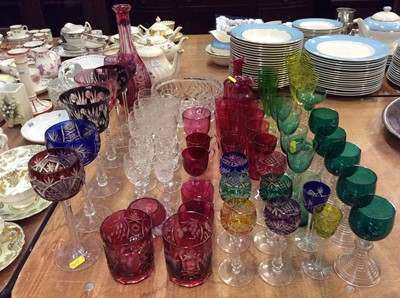 Lot 456 - Collection of good quality 19th Century and later glass to include Cranberry, Bristol Green and Uruanium