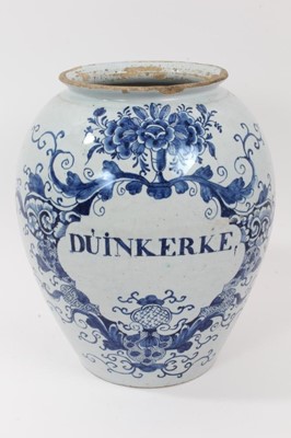Lot 97 - Pair of 18th Century Delft Tobacco Jars