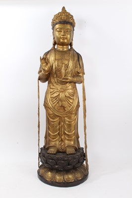 Lot 295 - Large Chinese bronze deity figure