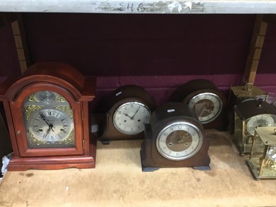 Lot 506 - Collection of seven bracket and mantel clocks, and a collection of horology magazines