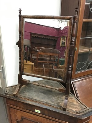 Lot 863 - Regency mahogany toilet mirror