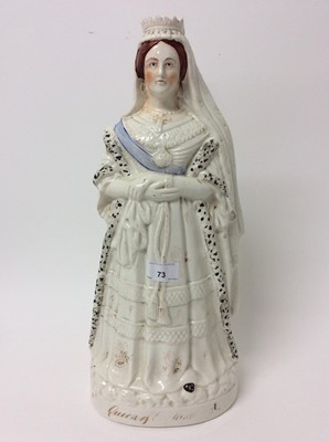 Lot 73 - Large Victorian Staffordshire model of Queen Victoria