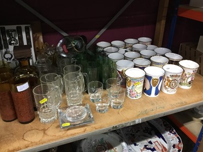 Lot 528 - Group of Royalcommemoratives, glassware and sundries