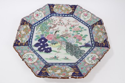 Lot 89 - Japanese charger of octagonal form together with another of circular form (2)