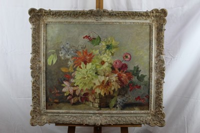 Lot 203 - Stephanie Von Trauttweiller oil on canvas still life study of flowers