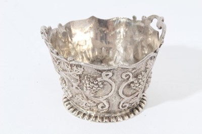 Lot 82 - Pair of silver egg cups together with a silver egg, silver pin dish and other items