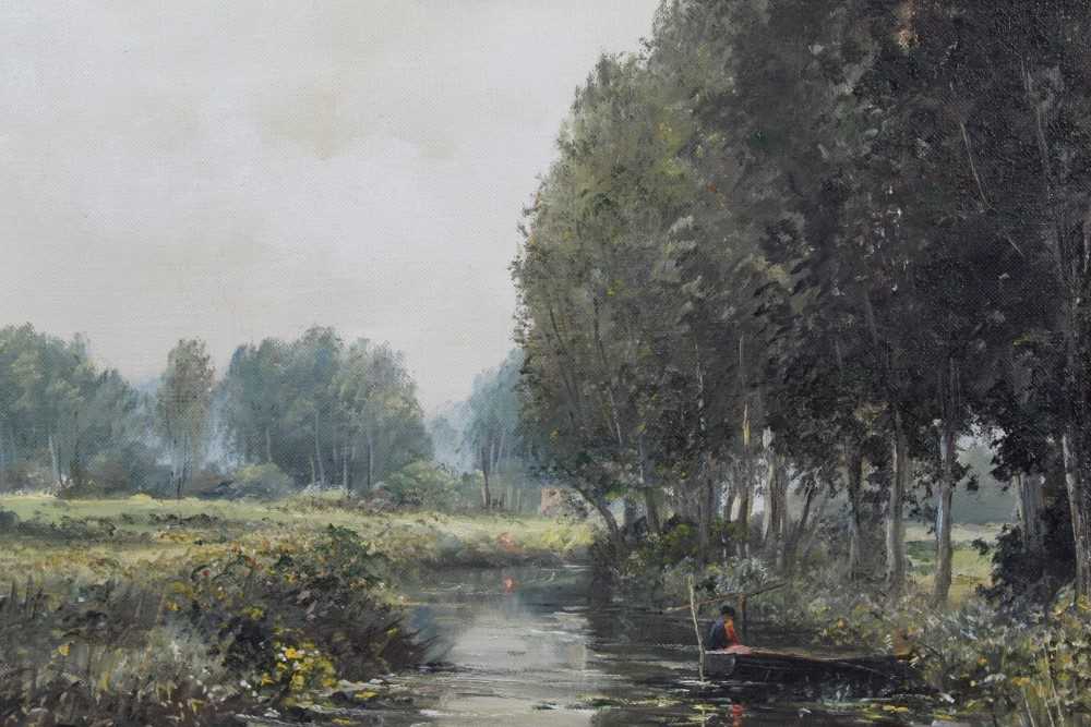Lot 21 - Ted Dyer oil canvas of a river view