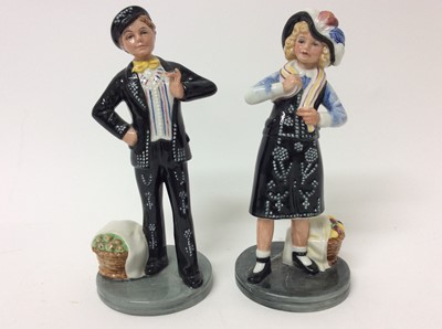 Lot 207 - Pair of Royal Doulton Pearly Girl and Boy figures