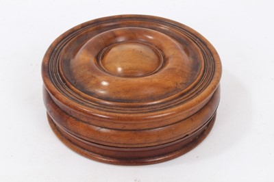 Lot 264 - Carved wooden lidded box - ‘Piece of H.M. Ship Gibraltar’