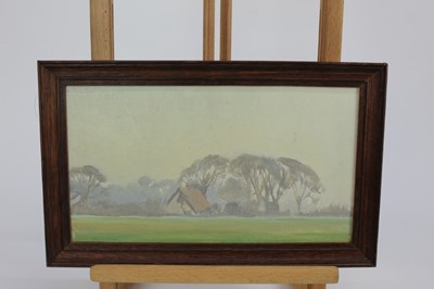 Lot 3 - Henry Holzer (1907-2007) oil on board - rural landscape, signed, framed p
