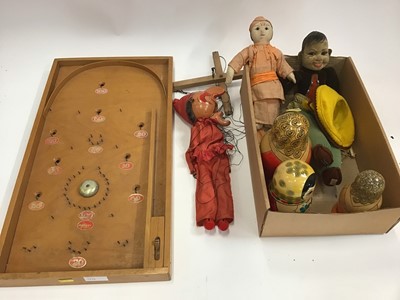 Lot 1519 - Box of dolls and toys icluding Norah Wellings, Pelham Puppet Punch