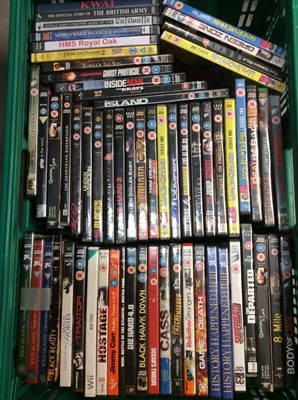 Lot 451 - Three boxes mixed DVDs and CDs