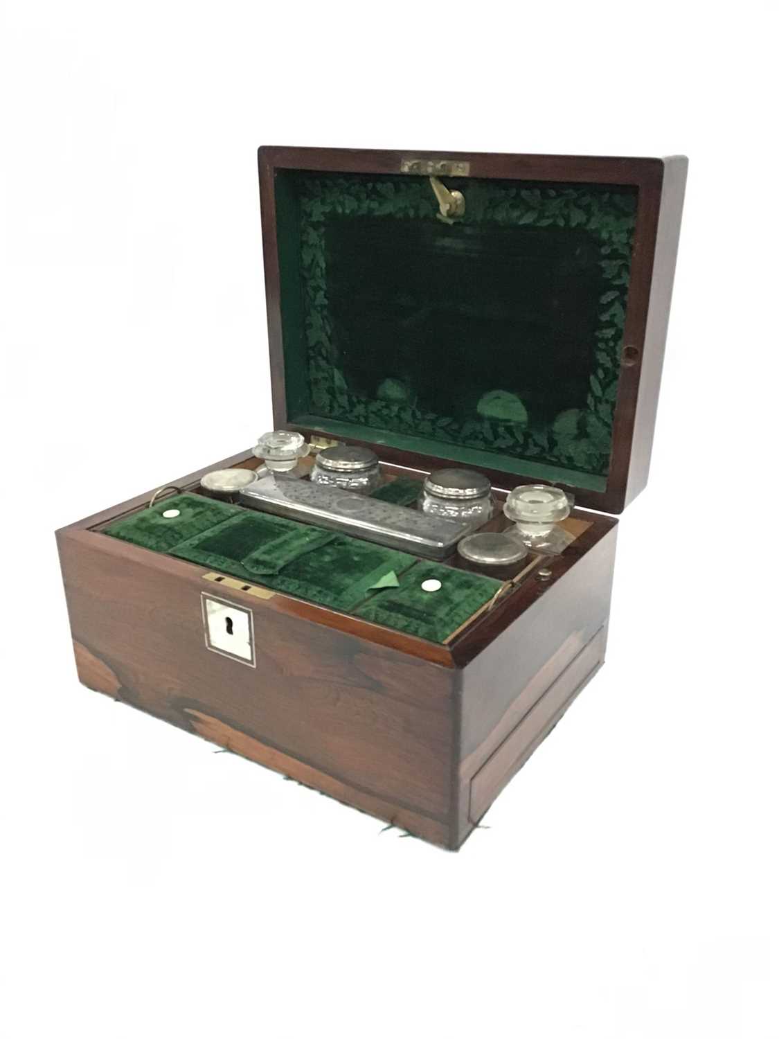 Lot 1919 Victorian rosewood ladies vanity box