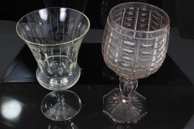 Lot 113 - Victorian cut glass goblet and celery vase