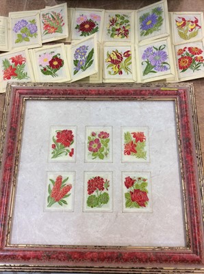 Lot 464 - Group of Kensitas Flowers in a glazed frame and some loose