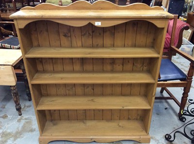 Lot 919 - Pine bookcase and one other