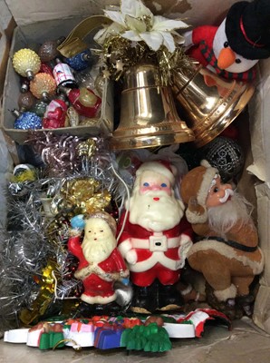 Lot 484 - Two boxes vintage Christmas decorations