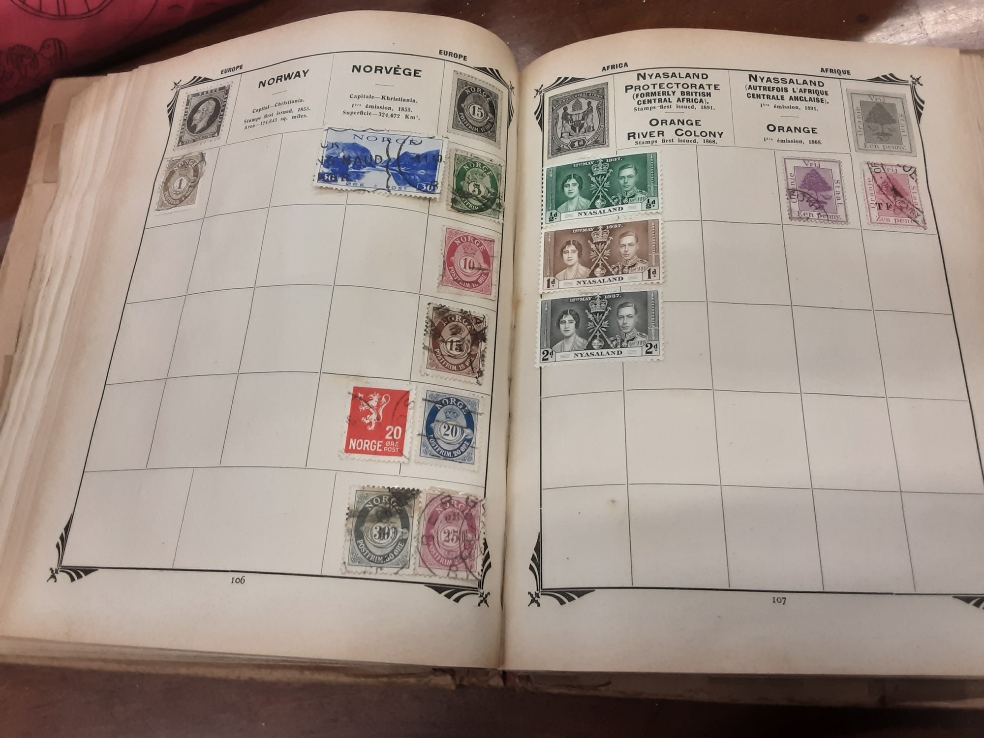 Lot 287 Old stamp album