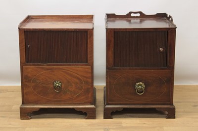 Lot 767 - Two similar 19th century mahogany beside cupboards