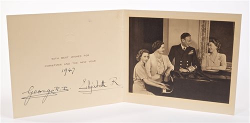 Lot 9 - TM King George VI and Queen Elizabeth - signed...