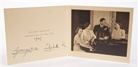 Lot 9 - TM King George VI and Queen Elizabeth - signed...