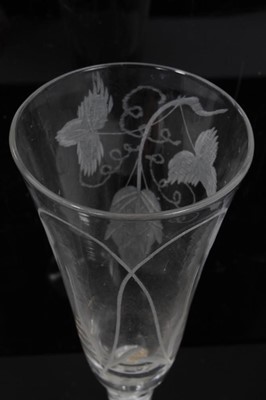 Lot 162 - Georgian double series opaque twist ale glass, c.1765