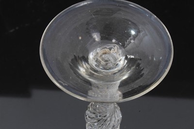 Lot 160 - Georgian air twist wine glass, c.1750