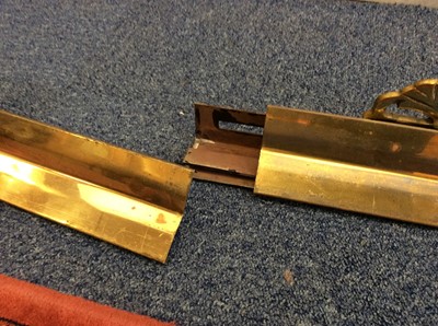 Lot 926 - Victorian brass fender. 154cm wide