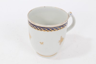 Lot 173 - A Keeling type helmet shaped cream jug, decorated in famille rose palette, circa 1795, and various coffee cups