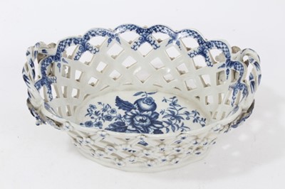 Lot 82 - Worcester Pinecone pattern basket, circa 1770