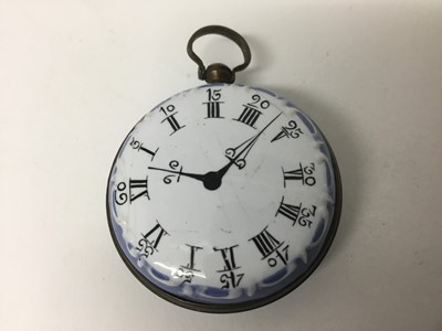 Lot 296 - A rare Bilston enamel Faux Montre, or toy watch, circa 1770