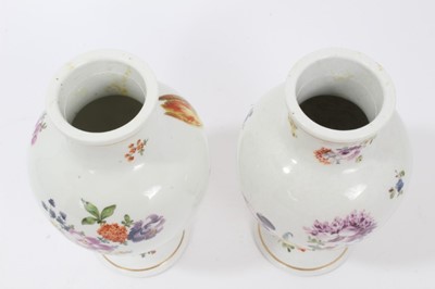 Lot 77 - A pair of Meissen flower painted vases, circa 1760